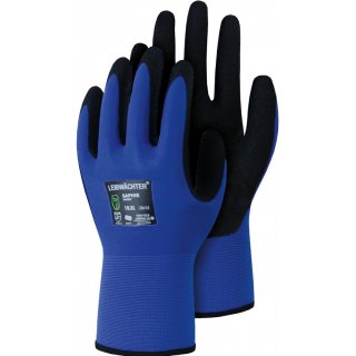 Leibw&auml;chter Saphir, Polyester-Handschuh mit Nitril-Beschichtung, 1 Paar