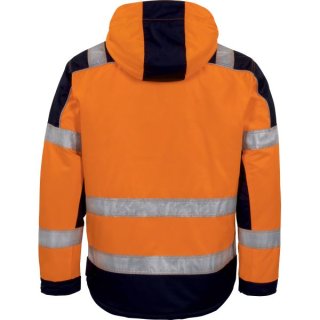 Winter-Arbeitsjacke Orange/Marine Warnschutz