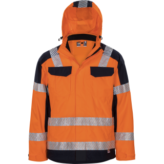 Außenjacke Warnschutz Orange/Marine