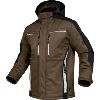 Leibwächter Flex-Line Winter-Softshelljacke haselnuss/schwarz