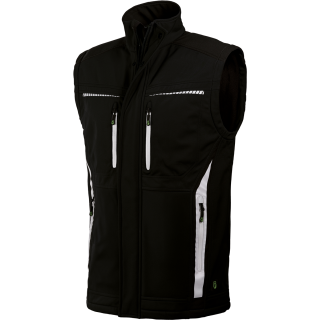 Leibwächter Flex-Line Softshell Bodywarmer Softshellweste schwarz/schwarz