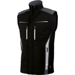 Leibwächter Flex-Line Softshell Bodywarmer Softshellweste schwarz/grau