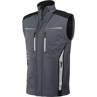 Leibwächter Flex-Line Softshell Bodywarmer Softshellweste grau/schwarz