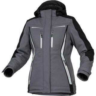 Leibwächter Flex-Line Damen Winter-Softshelljacke grau/schwarz